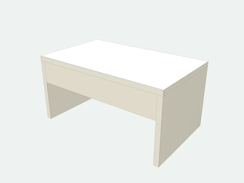 Raised pet feeder plan in 3D